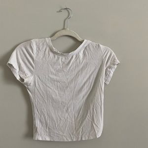 White cropped top